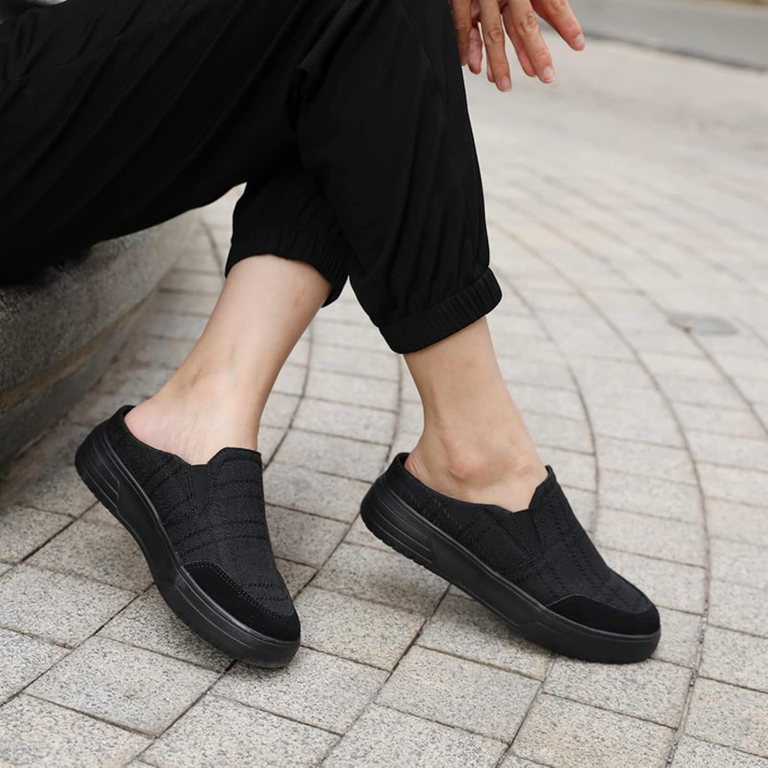TIDU Zapatos ortopédicos para mujer, con soporte de arco, para fascitis plantar, diabéticos, informales, mocasines cómodos de lona para caminar