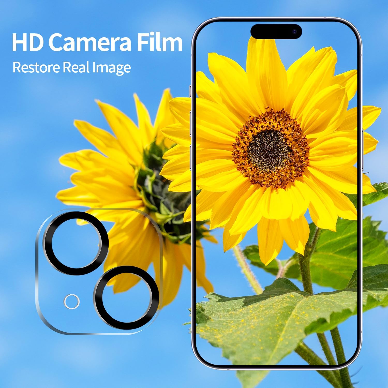 Pehael Paquete de 2+2 Protector de pantalla de privacidad para iPhone 15 Pro con protector de lente de cámara, cobertura completa, película de
