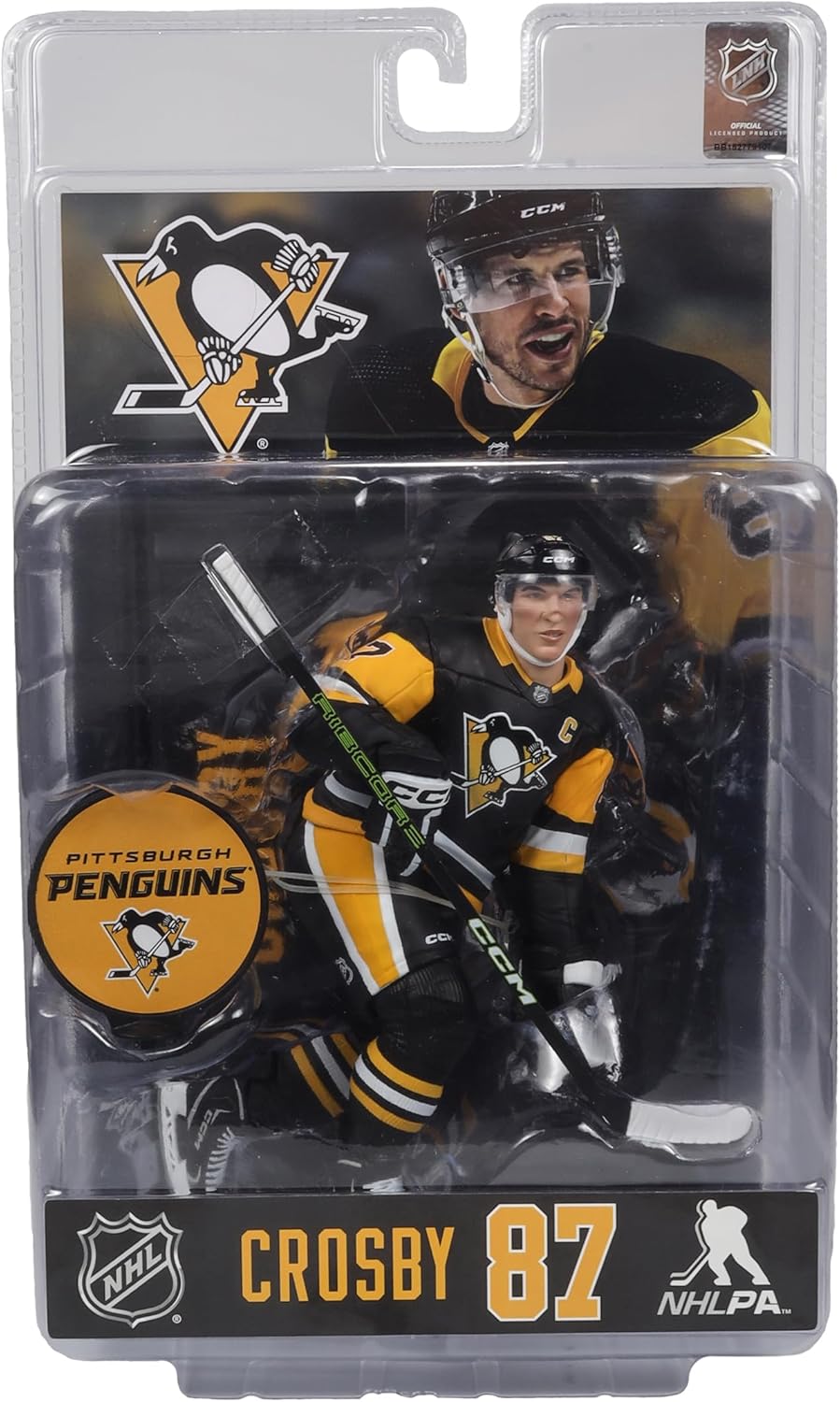 McFarlane Toys – Figura posada de Sidney Crosby (Pittsburgh Penguins) de la NHL de 7 pulgadas, Picks deportivos de McFarlane