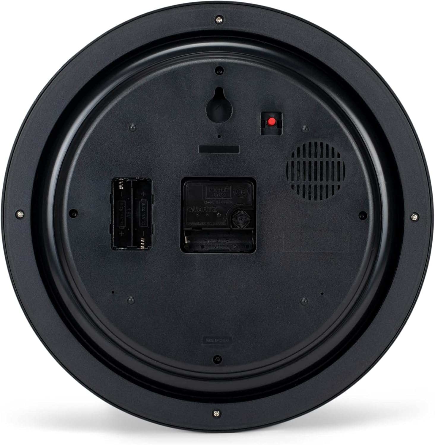 Mark Feldstein & Associates Call of The Loon Artwork – Reloj de pared con sonido negro mate de 13 pulgadas