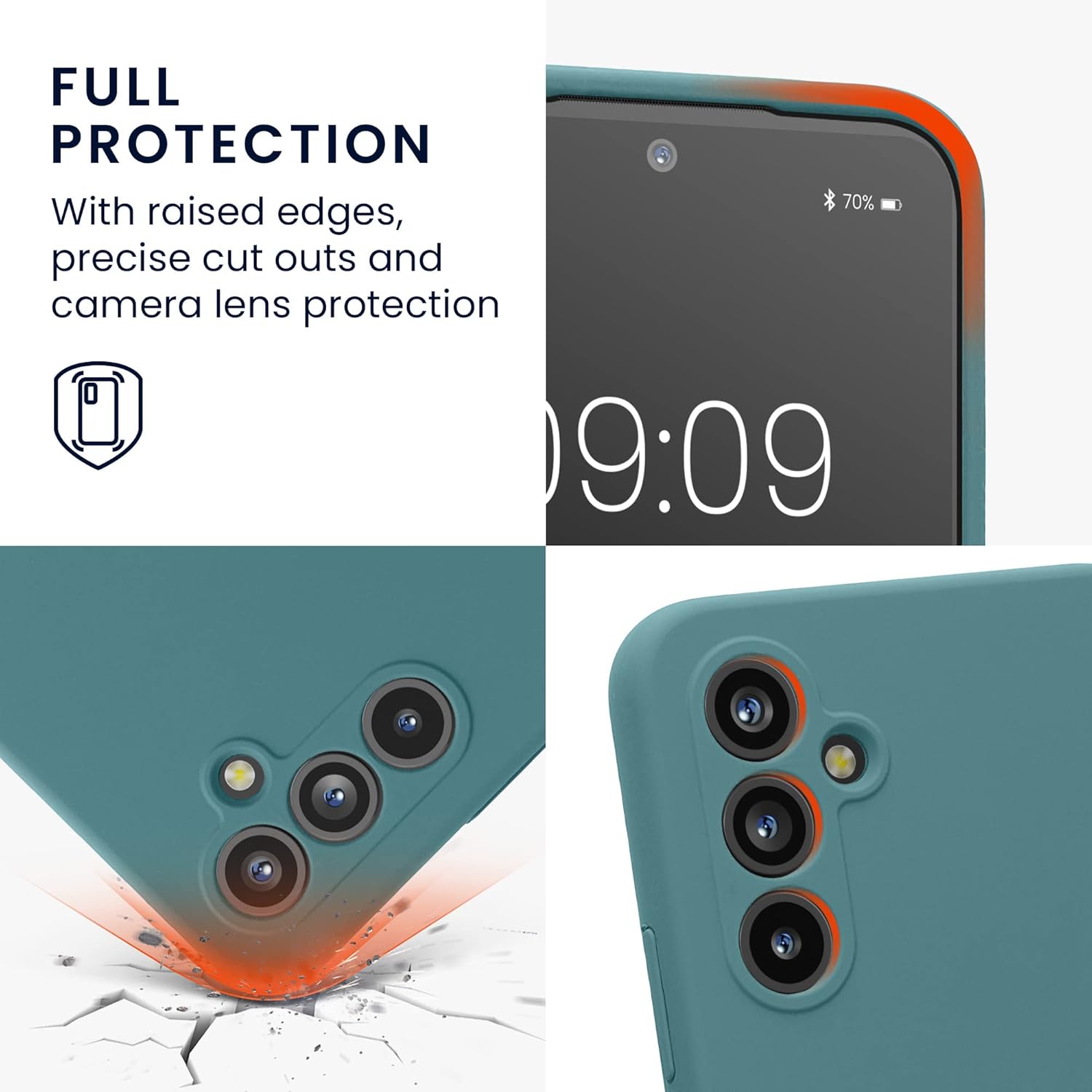 kwmobile Funda compatible con Samsung Galaxy A54 5G – Funda delgada de silicona TPU para teléfono – Acabado suave al tacto – Piedra antigua