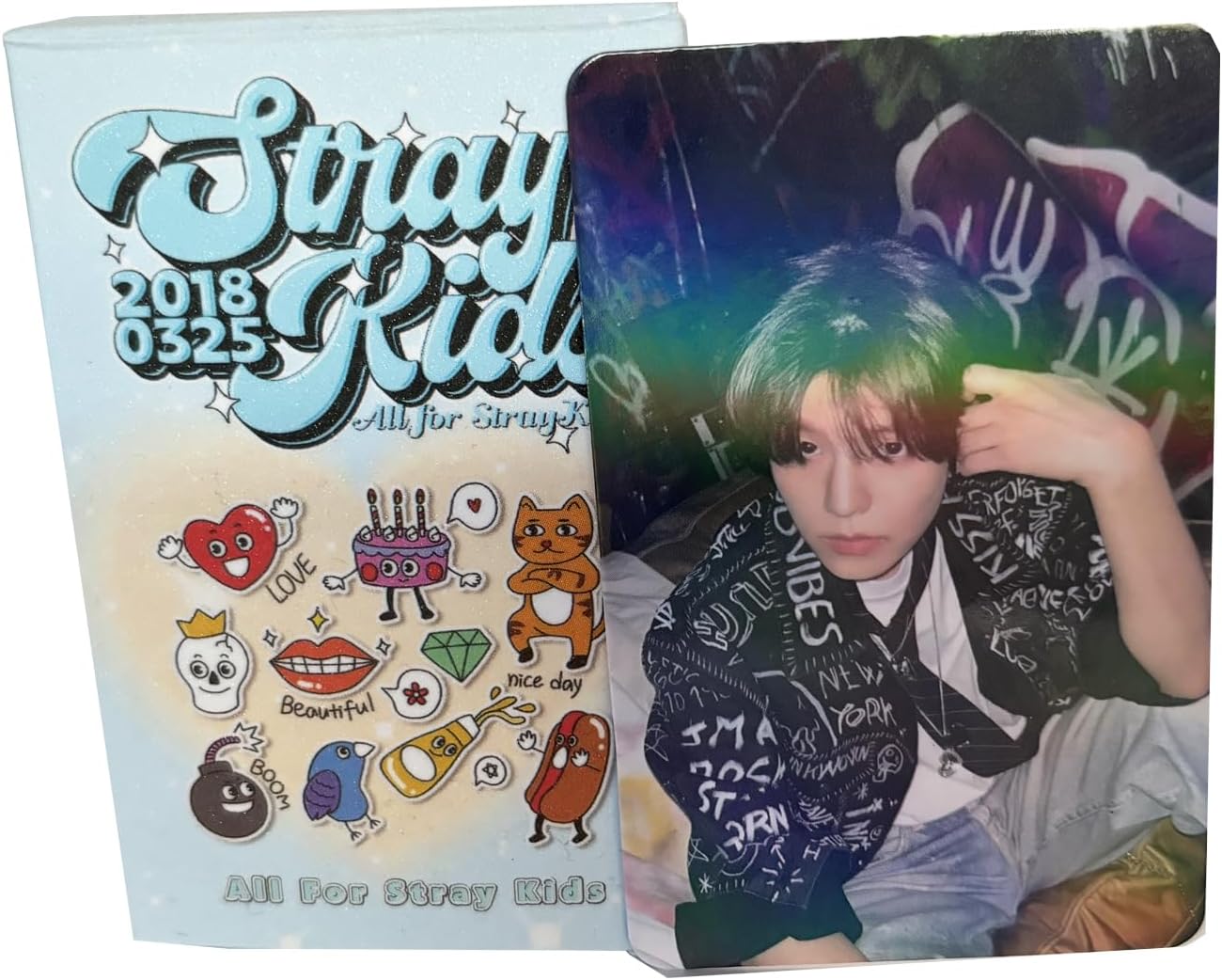 Yuto Stray Kids – Tarjeta de fotos láser para niños, 50 unidades, tarjetas láser para niños callejeros, tarjetas LOMO Kpop Straykids tarjeta de