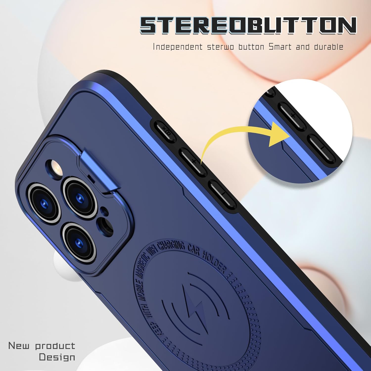 Asuwish Funda de teléfono para iPhone 15 Pro Max de 6.7 pulgadas con protector de pantalla de vidrio templado Magsafe y soporte delgado accesorios