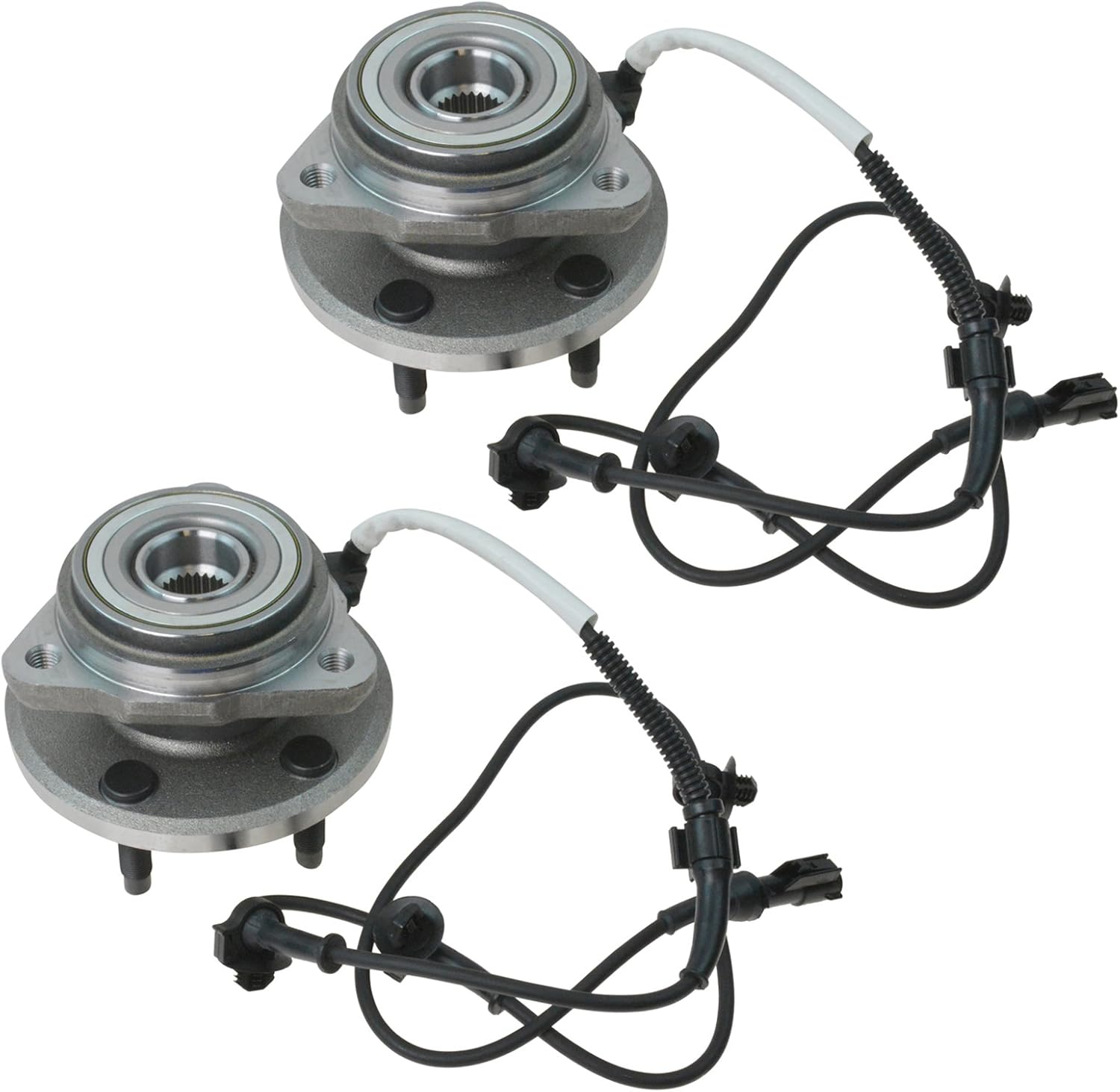 TRQ Par de bujes y rodamientos de rueda delantera para Ranger Mazda Truck 4WD 4×4 con ABS