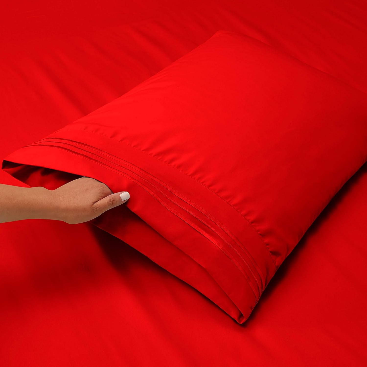 Nestl – Juego de sábanas. Juego de sábanas 1800 con bolsillo profundo  Sábanas de microfibra de doble cepillado lujosas de hotel  Sábana de colchón