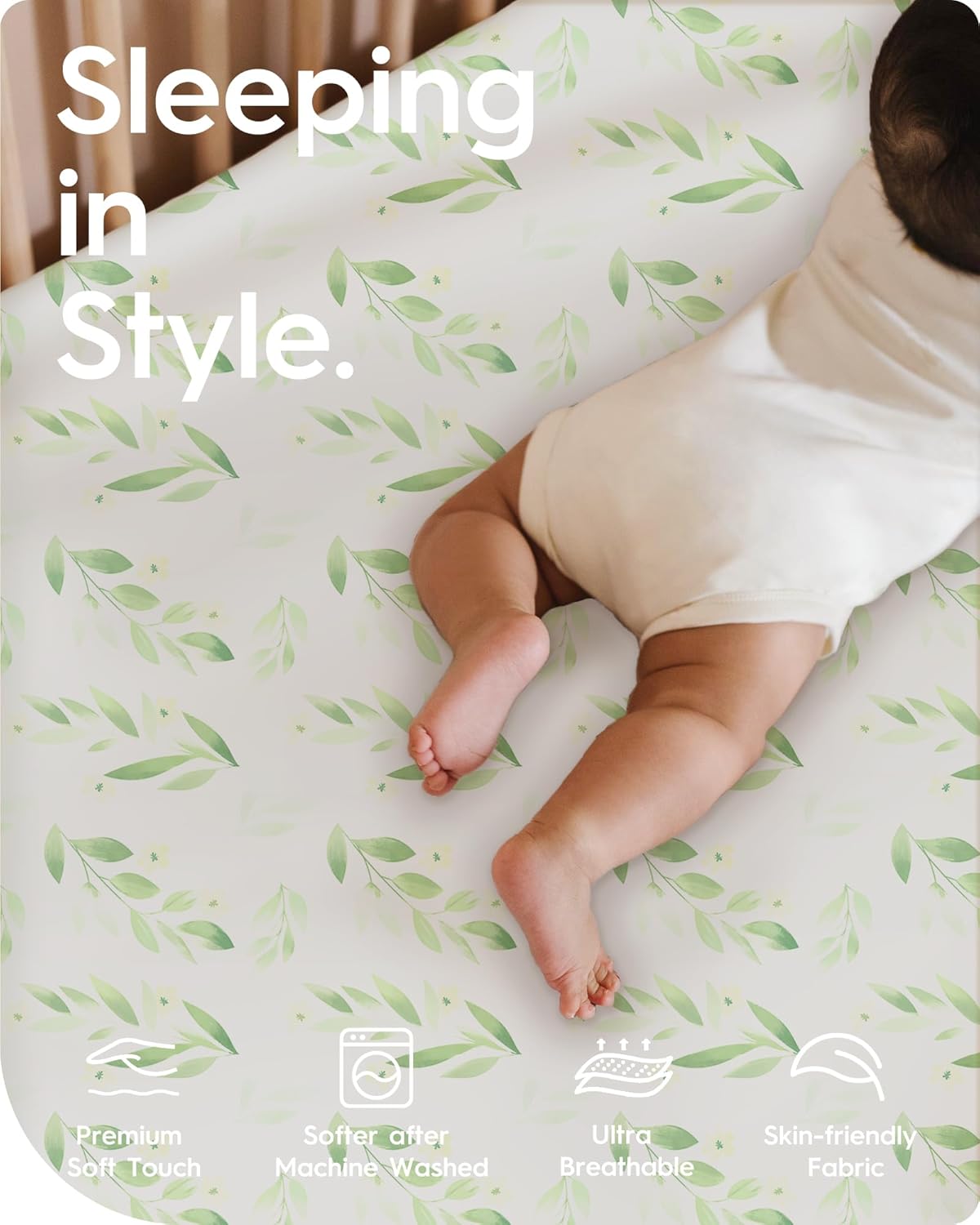 Pack N Play Sábanas ajustadas para niñas y niños, sábanas mini para cuna de estilo bohemio para empacar y jugar, colchón de cuna, jersey elástico