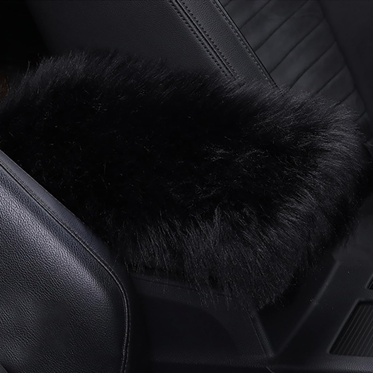 1 alfombrilla universal de felpa para reposabrazos de automóvil, 11.81 x 7.87 pulgadas, cómoda almohadilla de felpa gruesa y cálida, funda de