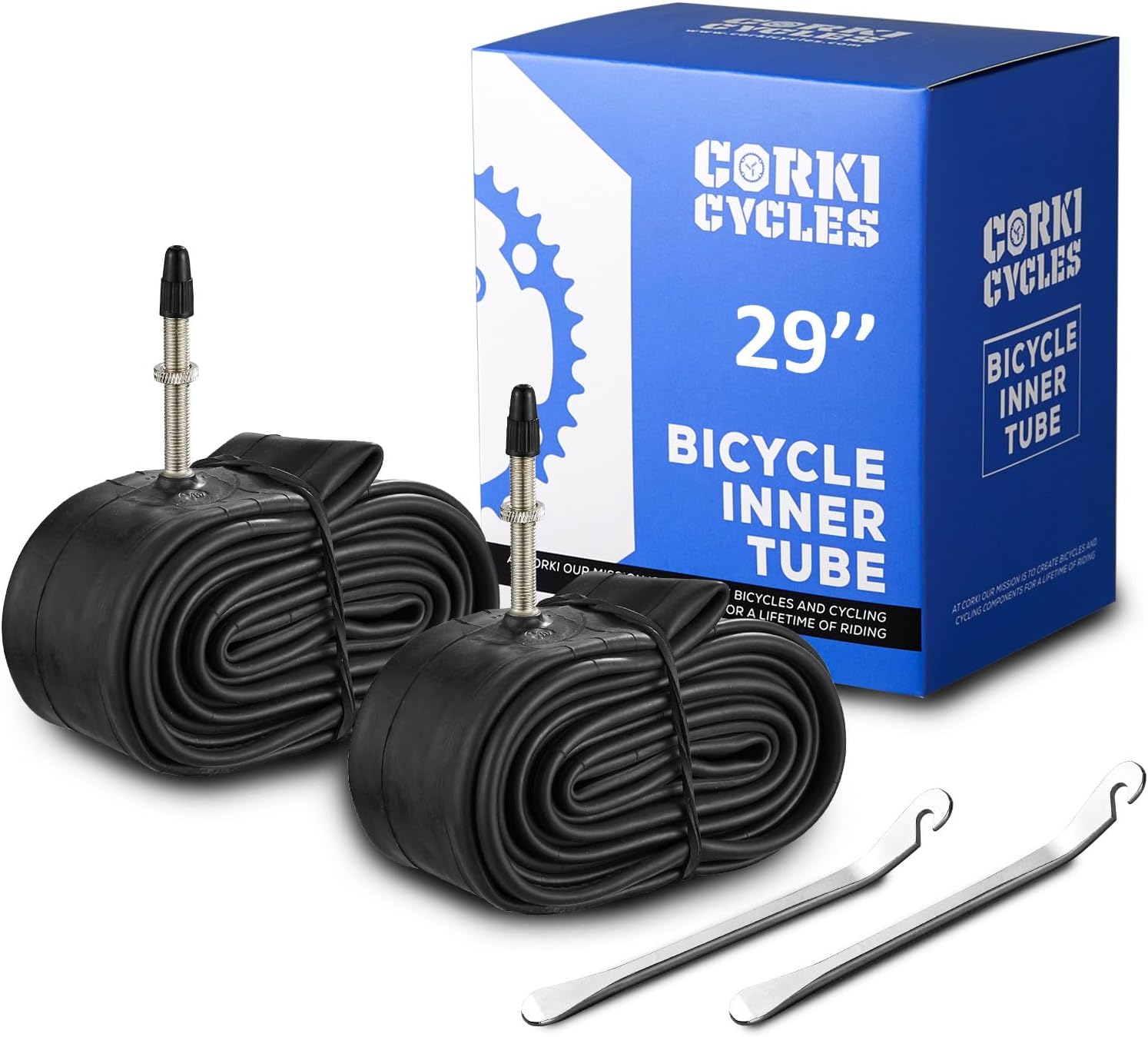Corki Cycles – Tubo para bicicleta de montaña de 29 pulgadas x 1.75 pulgadas 1.95 2.0 2.1 2.125 2.2 2.25 2.3 2.35 2.4 válvula Presta 1.890 inválvula
