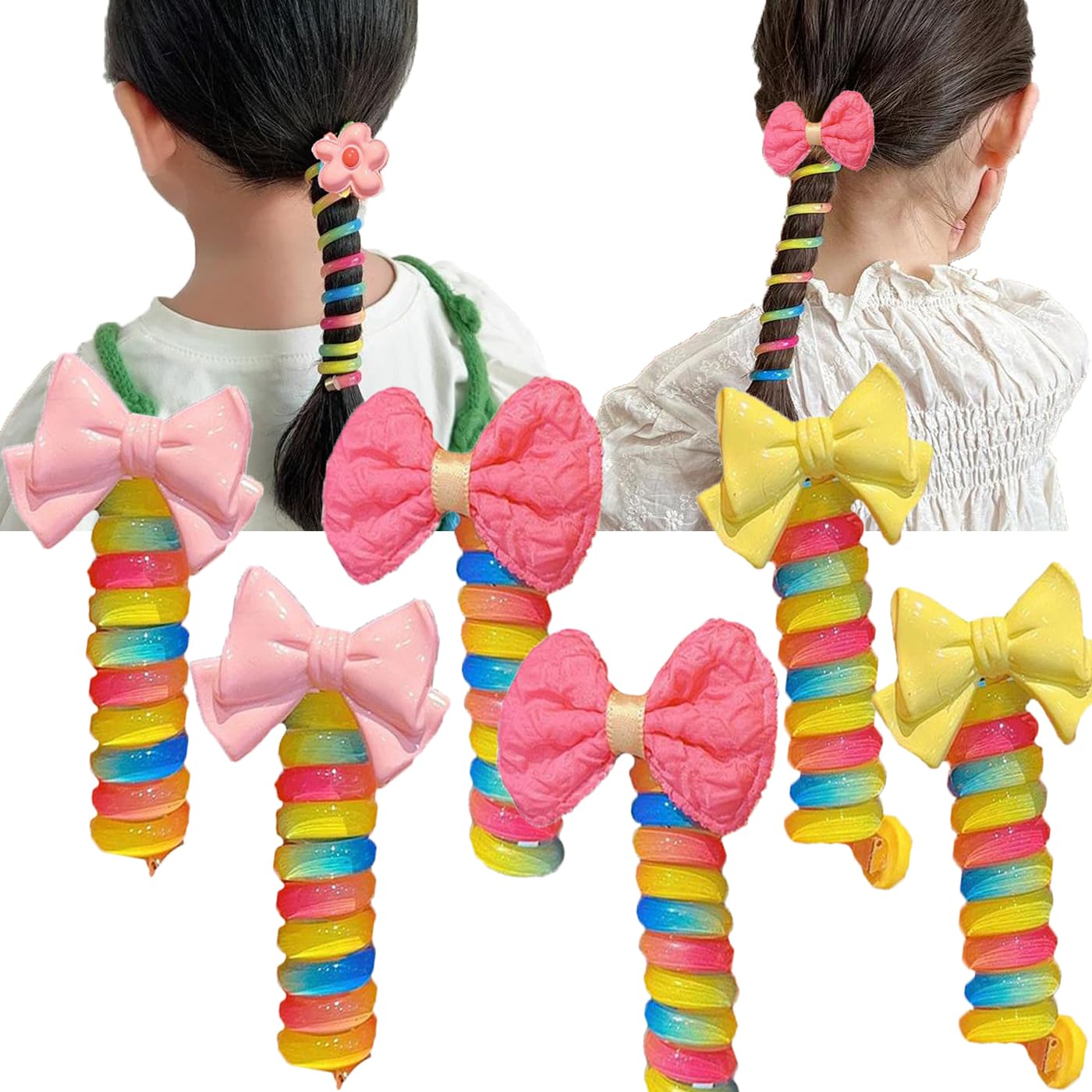 Ally-Pocket – Bandas de pelo coloridas para teléfono, bandas de pelo coloridas para niños, bandas de pelo de alambre de teléfono, bandas de pelo