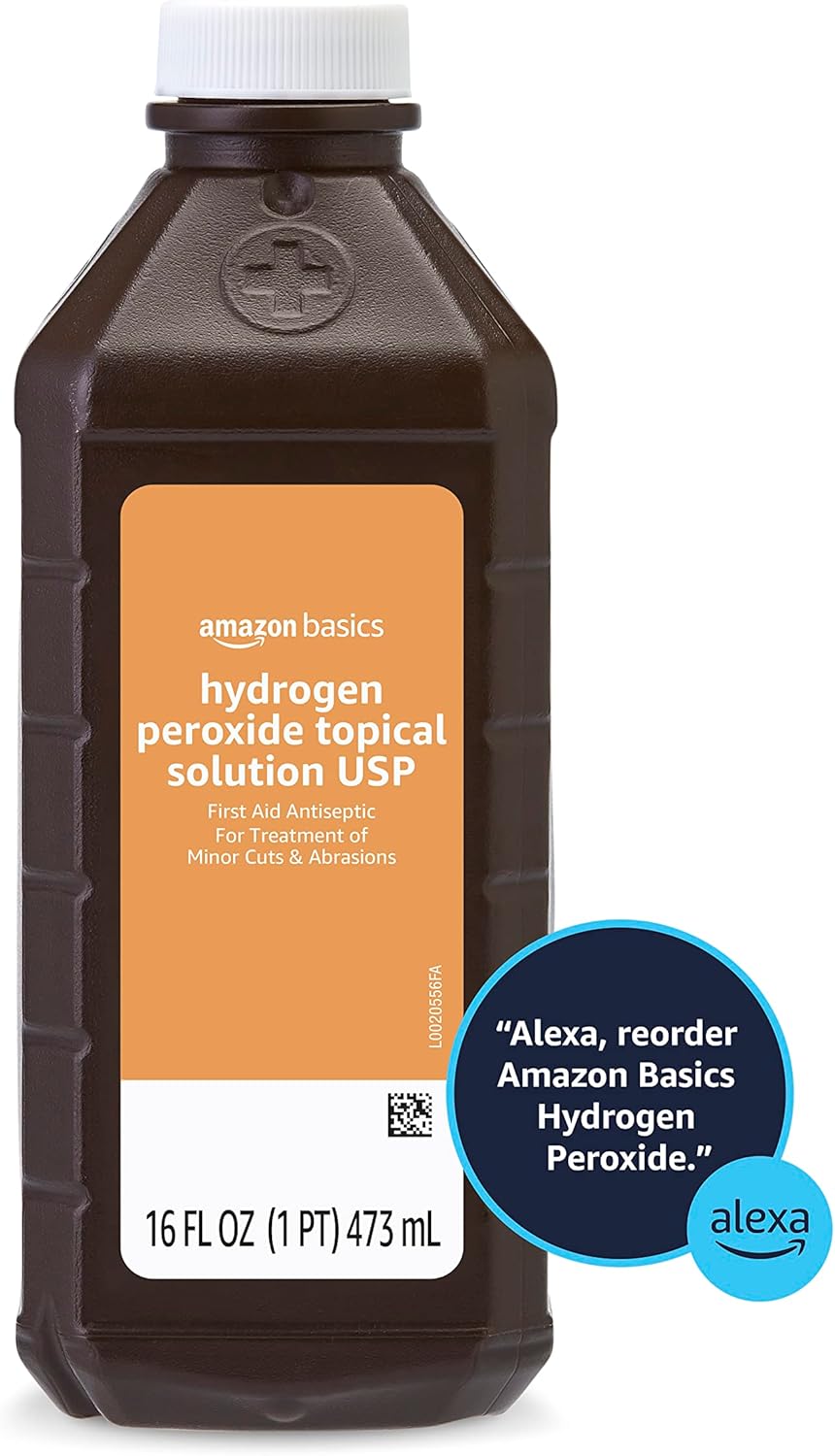 Tienda Basics – Solución tópica de peróxido de hidrógeno USP, 16 fl oz (paquete de 12) (anteriormente Solimo)