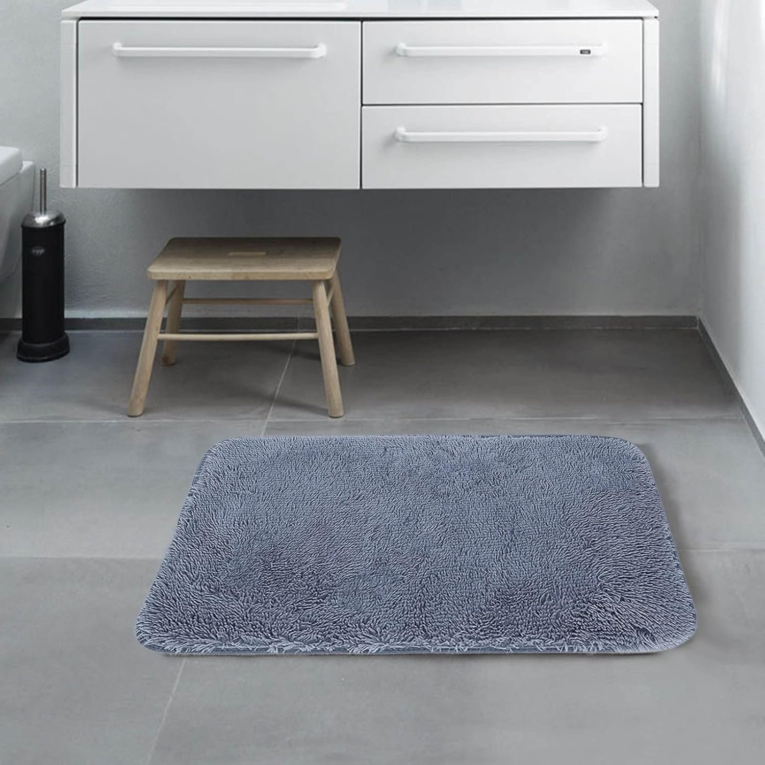 Alfombras de baño de felpa, alfombra de ducha gris, alfombra de bienvenida para sala de día, sala de estar, alfombras para el hogar, productos de