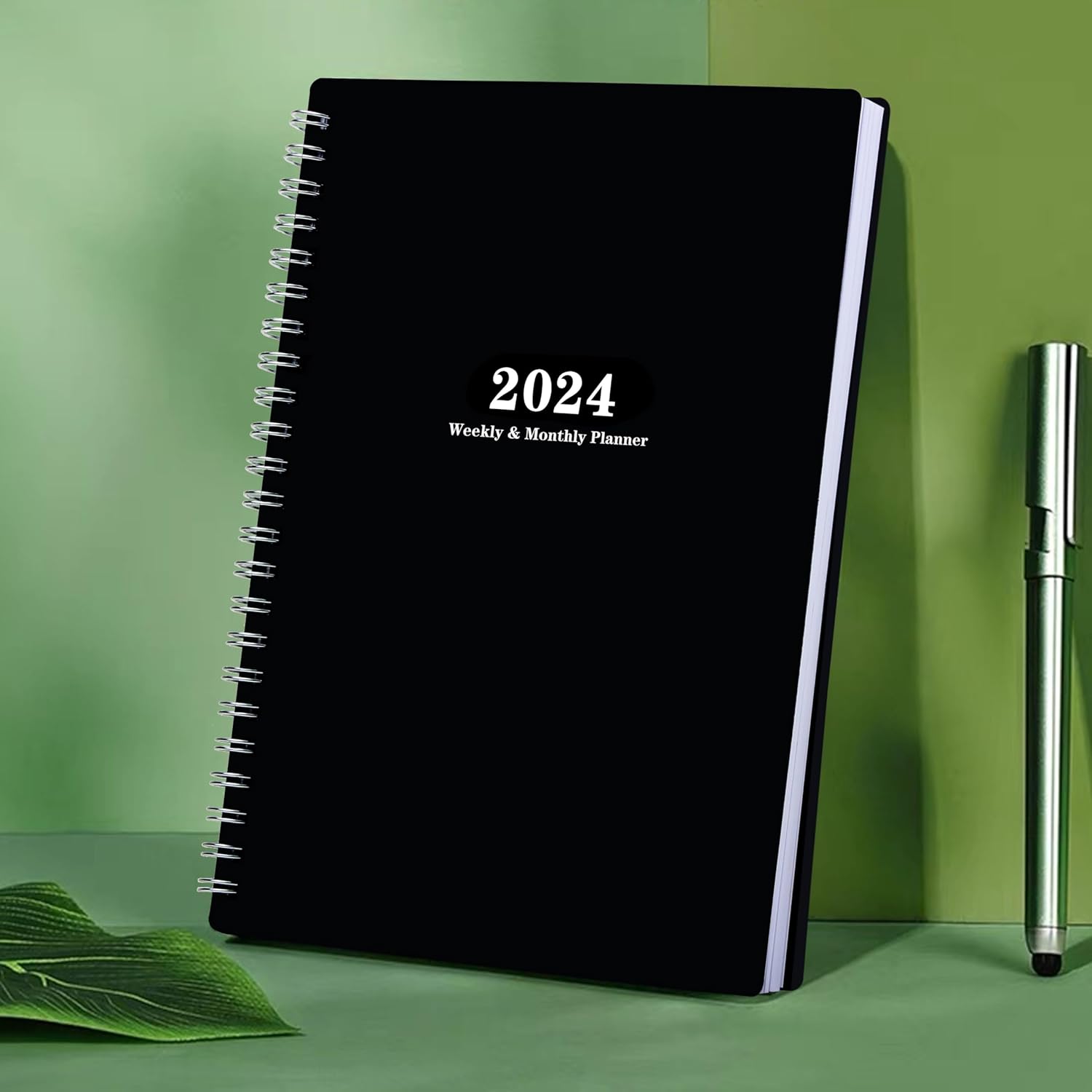 Agenda 2024, agenda semanal y mensual para enero a diciembre de 2024, agenda diaria de 5.7 x 8 pulgadas, agenda académica, cubierta flexible,