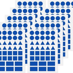 YIKIADA Calcomanías de codificación de colores multiformas, color azul, calcomanías extraíbles de diferentes formas para niños pequeños, triángulos, YIKIADA Calcomanías de codificación de colores multiformas, color azul, calcomanías extraíbles de diferentes formas para niños pequeños, triángulos,