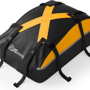 Bolsa de carga para techo de automóvil de 20 pies cúbicos, bolsa de techo 100% impermeable, portaequipajes para cualquier vehículo consin barra Bolsa de carga para techo de automóvil de 20 pies cúbicos, bolsa de techo 100% impermeable, portaequipajes para cualquier vehículo consin barra