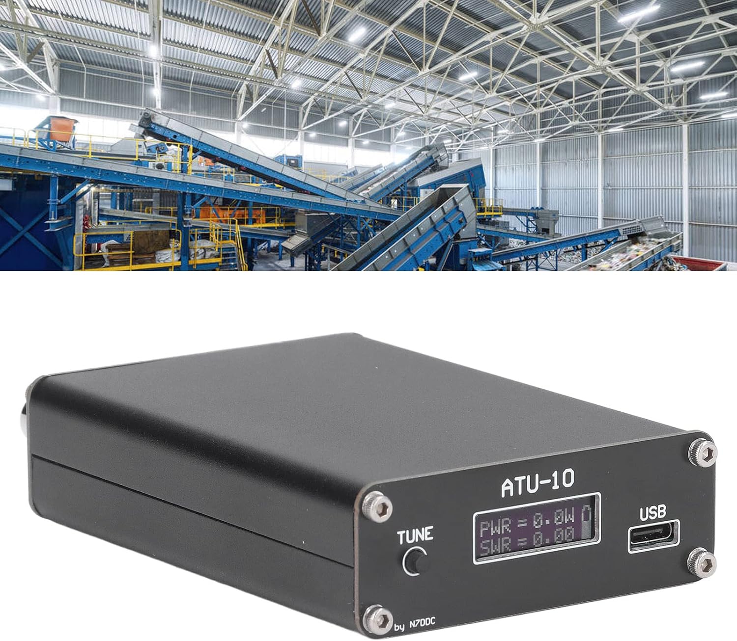 ATU10 QRP Sintonizador automático de antena con conector BNC 0.91 pulgadas Sintonizador de radio con conexión estable