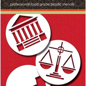 Plantilla de galletas de ley y justicia C995 de Designer Stencils Plantilla de galletas de ley y justicia C995 de Designer Stencils