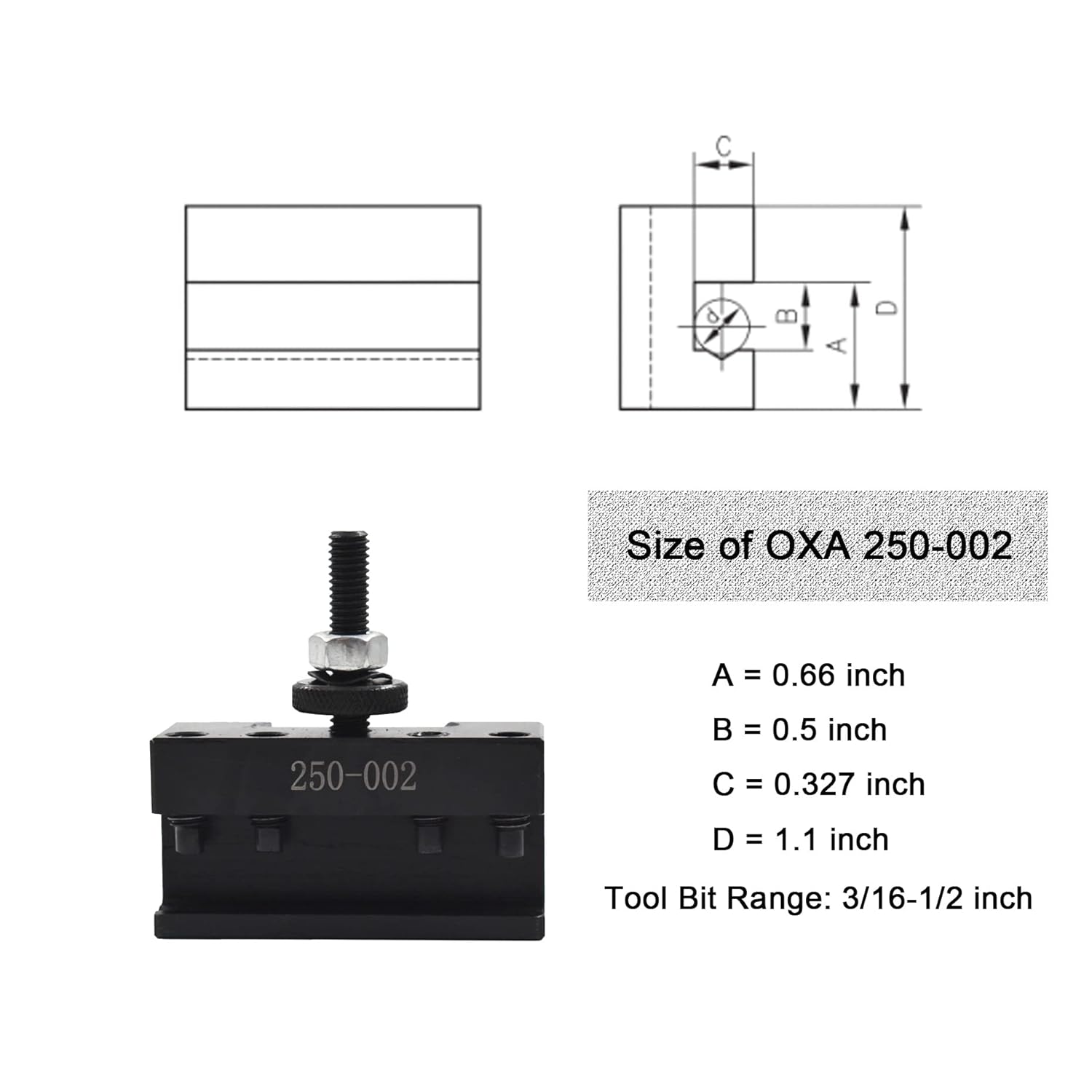 Kimllier 1 soporte para postes de herramientas CNC OXA 250-002 de cambio rápido y orientado