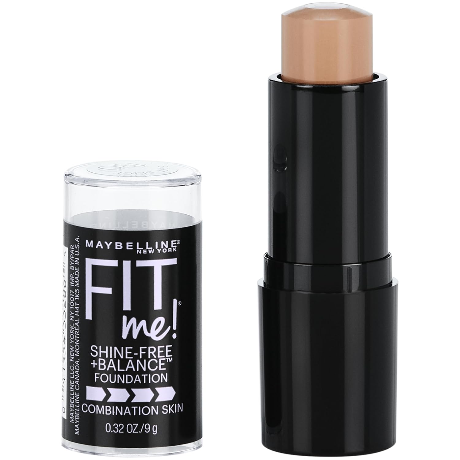 Maybelline New York Fit Me Shine-Free + Balance Stick Foundation, beige buff, 0.32 onzas.