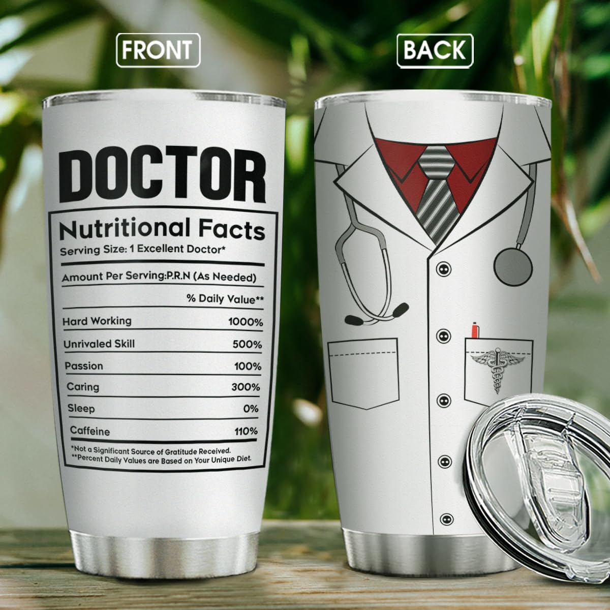wowcugi Vaso de acero inoxidable aislado de 20 onzas, regalo para el día del médico, regalo para estudiantes de medicina, regalo de graduación de