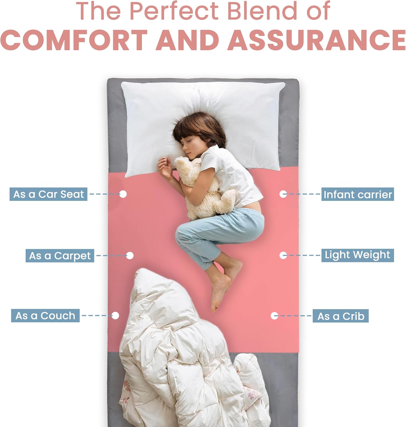 AARAM Funda de goma seca impermeable ultrasuave para cama de niños pequeños y adultos, protector de colchón para dormir de orina, no absorbente,