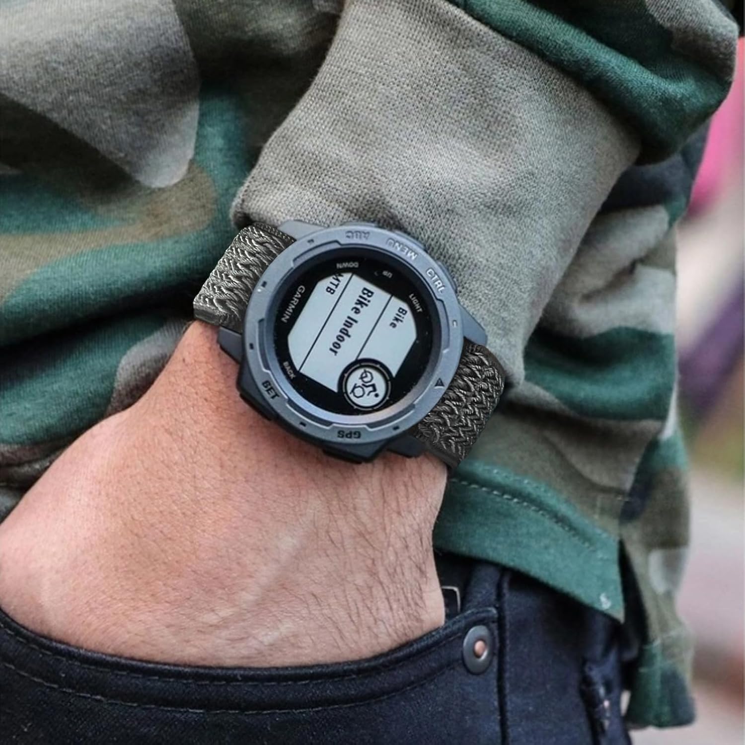 Paquete de 3 correas de nailon Strecty de 0.866 in compatibles con Garmin InstinctInstinct 2 SolarTacticalSolarTideEsports