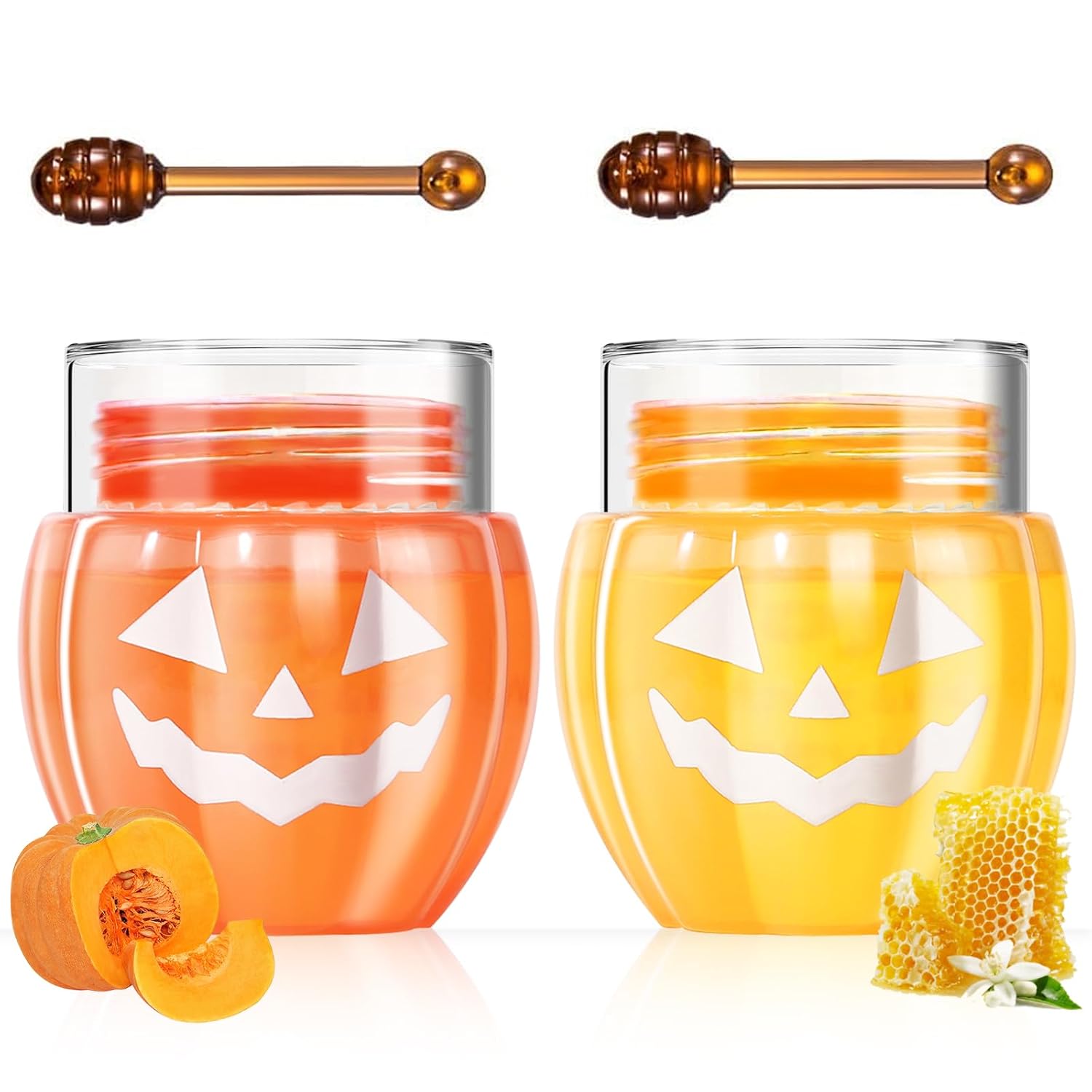 2 unidades de bálsamo de abejas bálsamo labial Honey Pot, miel y calabaza día y noche reparador de labios para dormir, hidratante prevención
