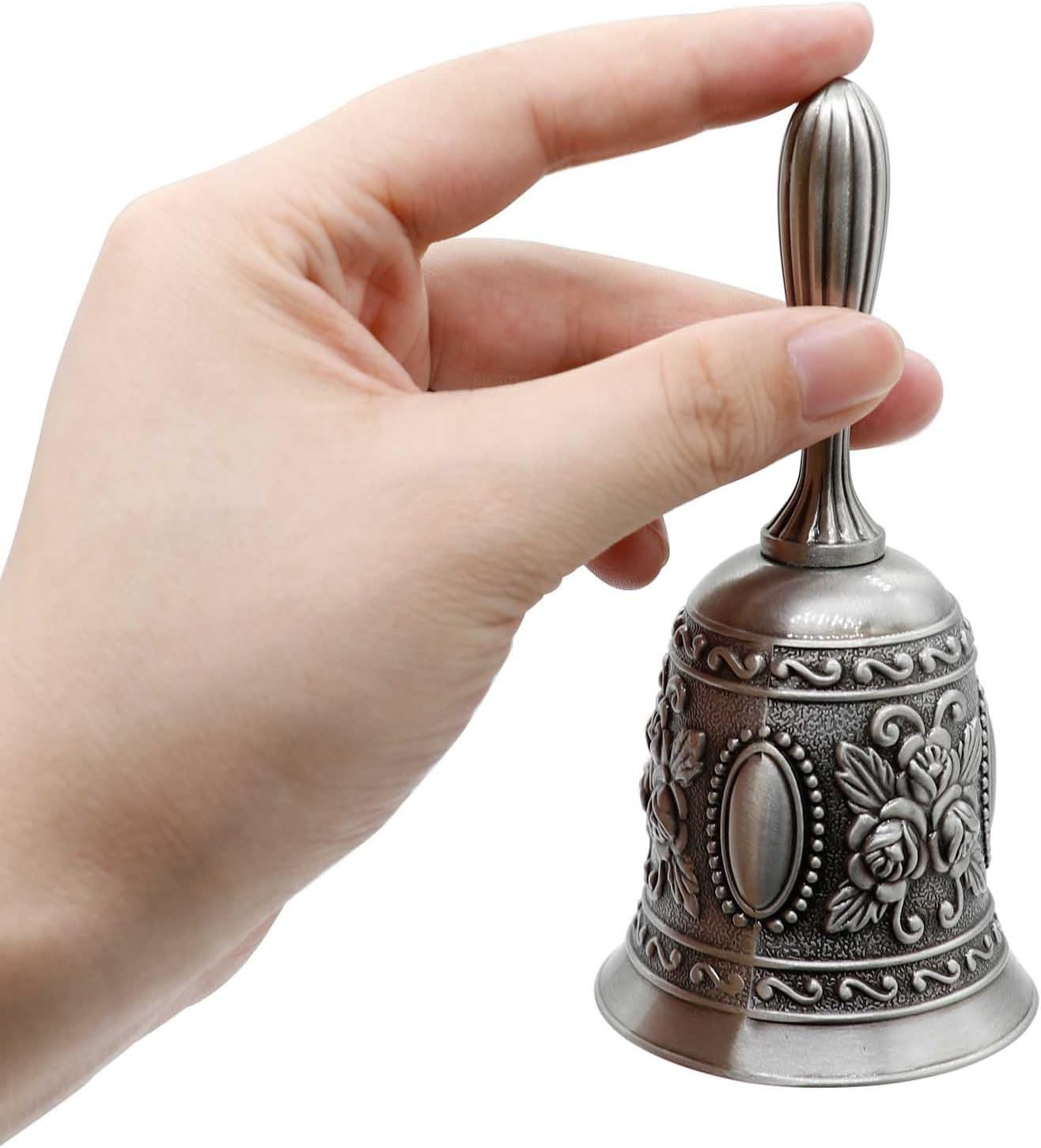 Campana de mano, campana de llamada de metal, alarma de servicio de mano, campana de escritorio, campana de té, campana de juego, campana de
