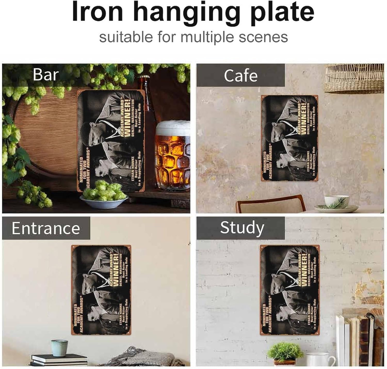 Póster de película para el día de entrenamiento, bar, club, hombre, cueva, sala de estar, cocina, garaje, baño, hogar, decoración de pared, 8 x 12