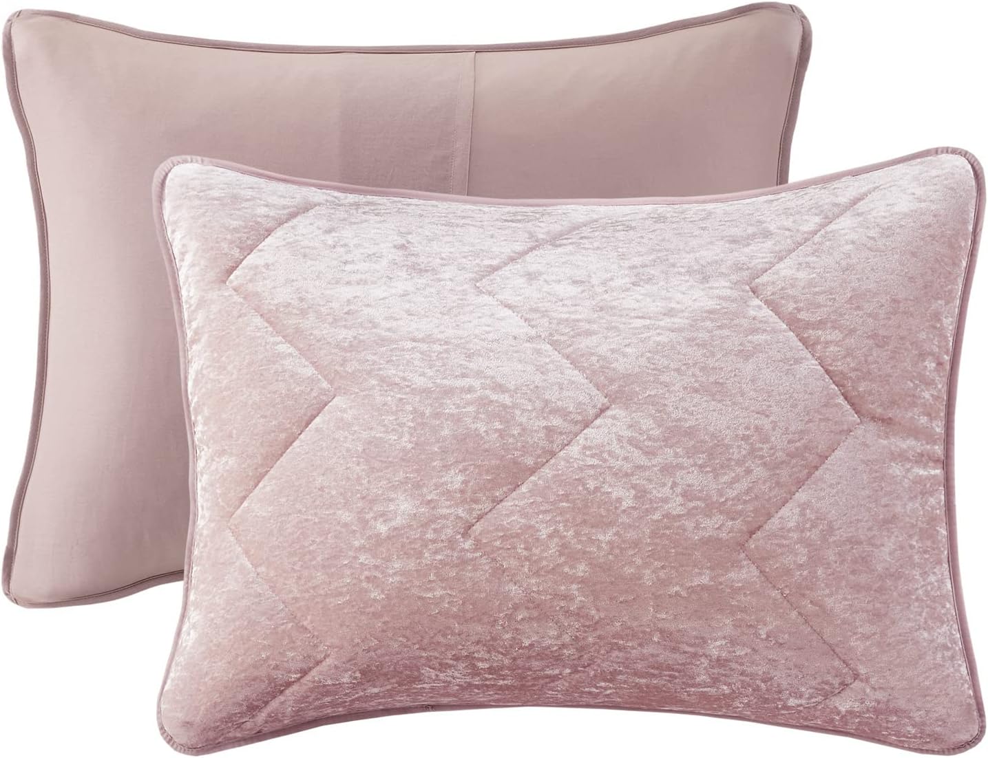 Comfort Spaces Juliette Luxe – Juego de edredón de terciopelo suave, microfibra inversa ligera para todas las estaciones, fundas a juego, tamaño