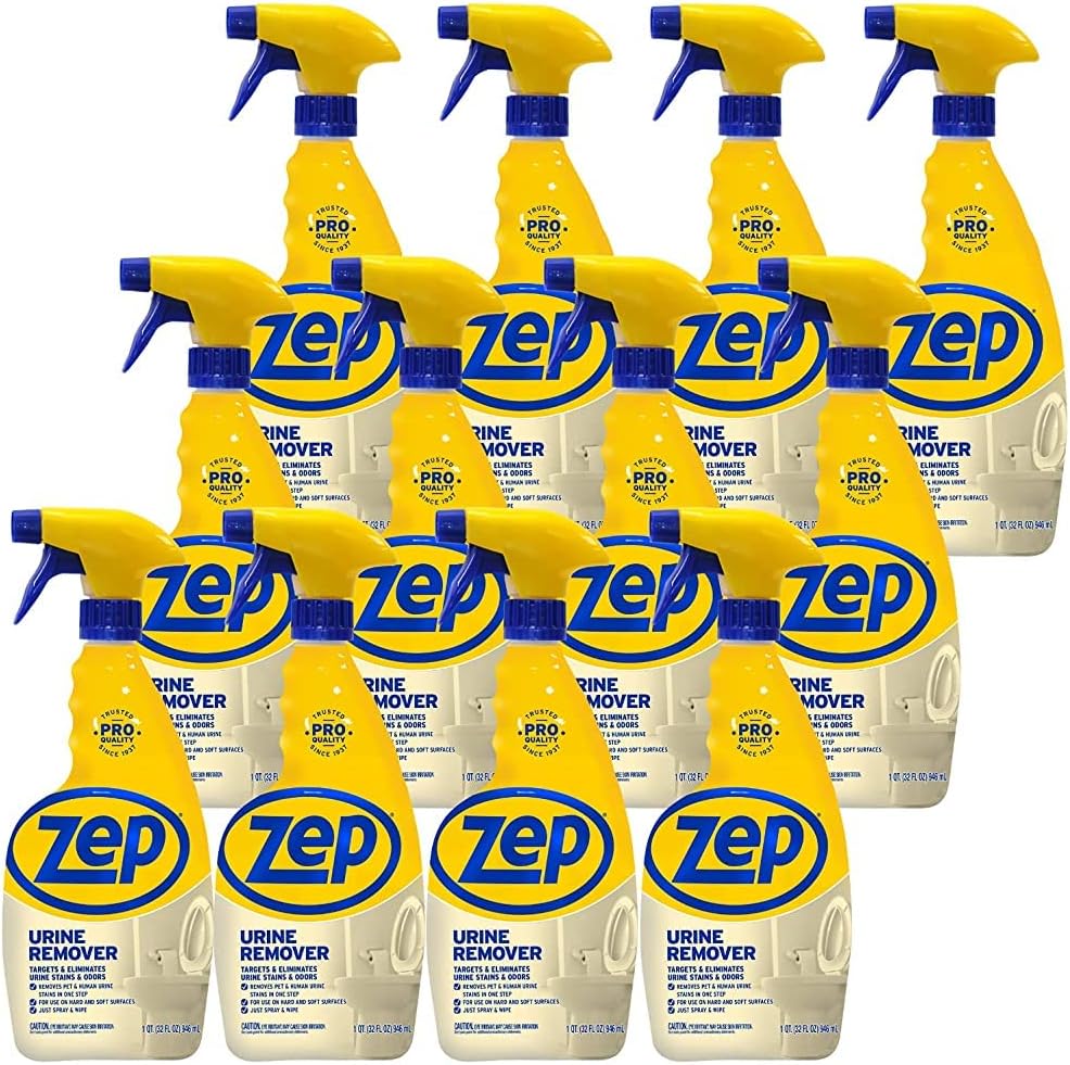 Zep Removedor de orina de 32 onzas (caja de 12) apunta y elimina olores y manchas de orina