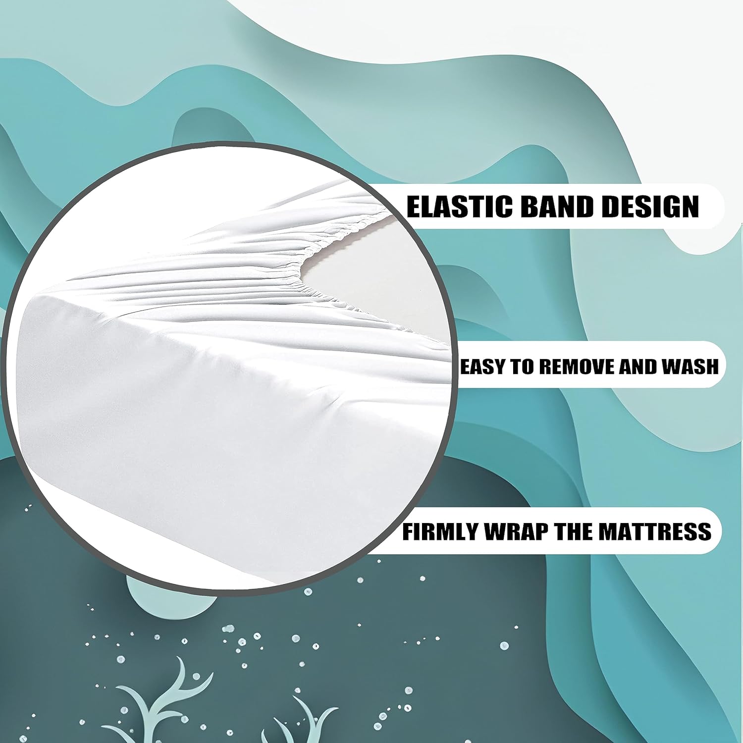 Nature Sheets – Juego de sábanas de 4 piezas con patrón de paisaje de montaña, sábanas y fundas de almohada estampadas, sábana bajera ajustable de