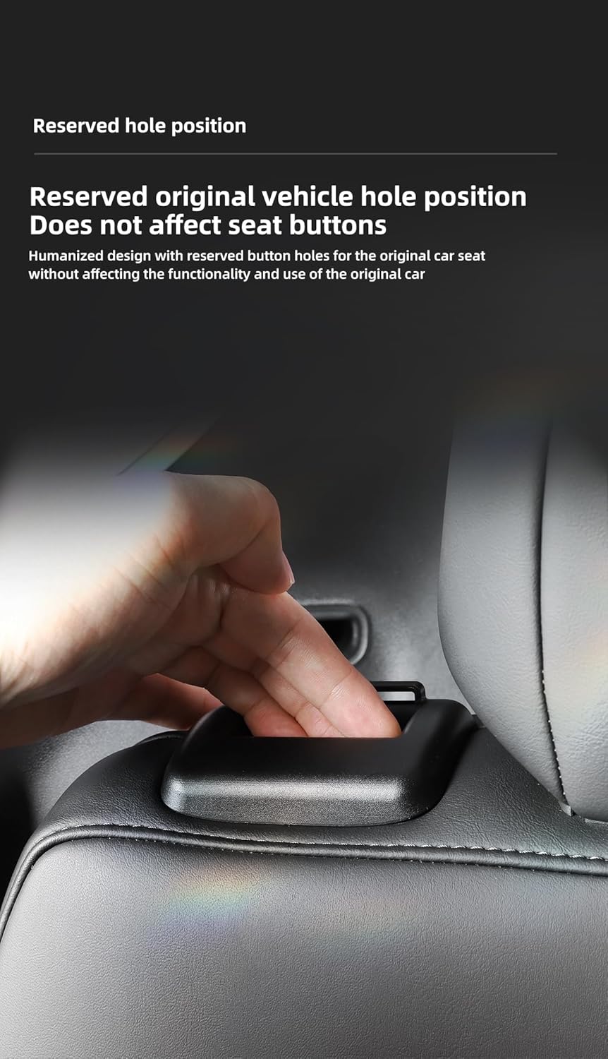 LUCKEASY Limitador de soporte de guía para cinturón de seguridad trasero para Tesla Modelo Y 2021-2023 Modificación interior automotriz negro 2