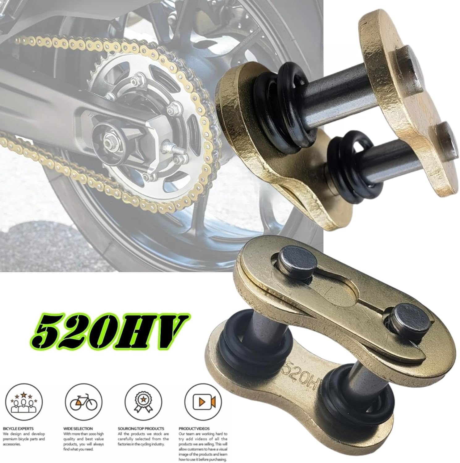 520HV Master Link motocicleta resistente cadena para motocicleta Dirt Bike ATV quad (520HV MASTER LINK-2PC)