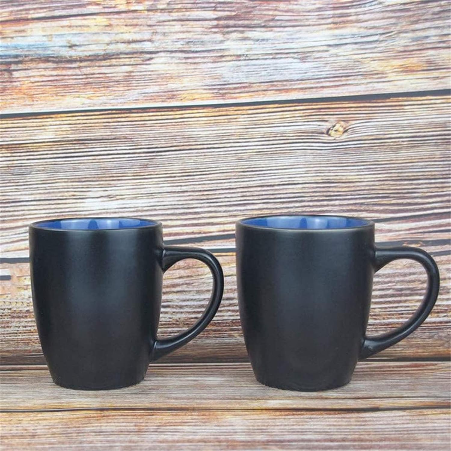 Juego de 6 tazas de café de 12 onzas, tazas de café de cerámica con asa grande para mujeres y hombres, juego de tazas de café para cacao, capuchino,