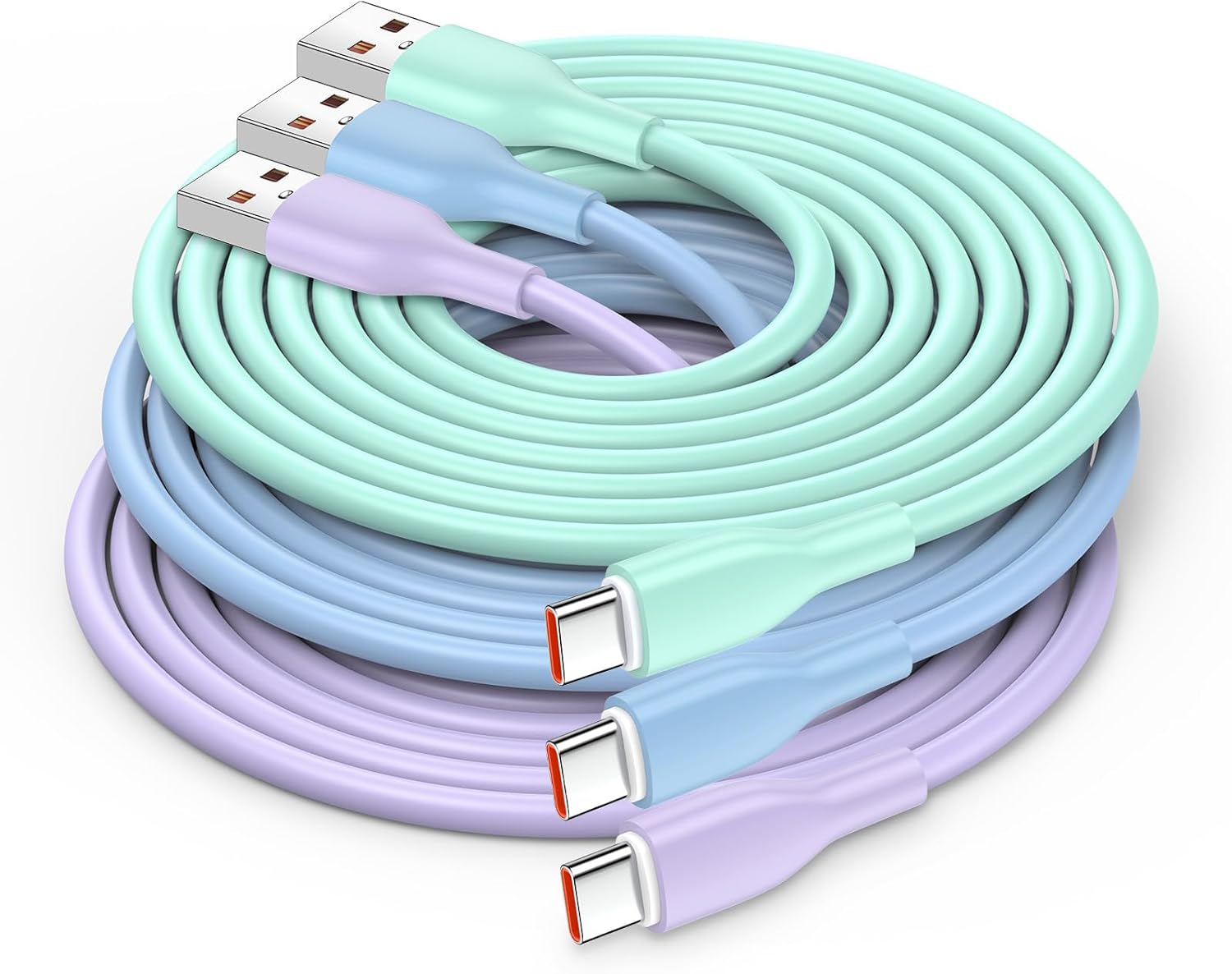 Cable de carga USB tipo C Pixel para Google Pixel 8 7 Pro 7a 6 6Pro 6a 5 4XL, iPhone 15 Pro Max 15 Plus, 3 unidades6 pies cargador Android tipo C