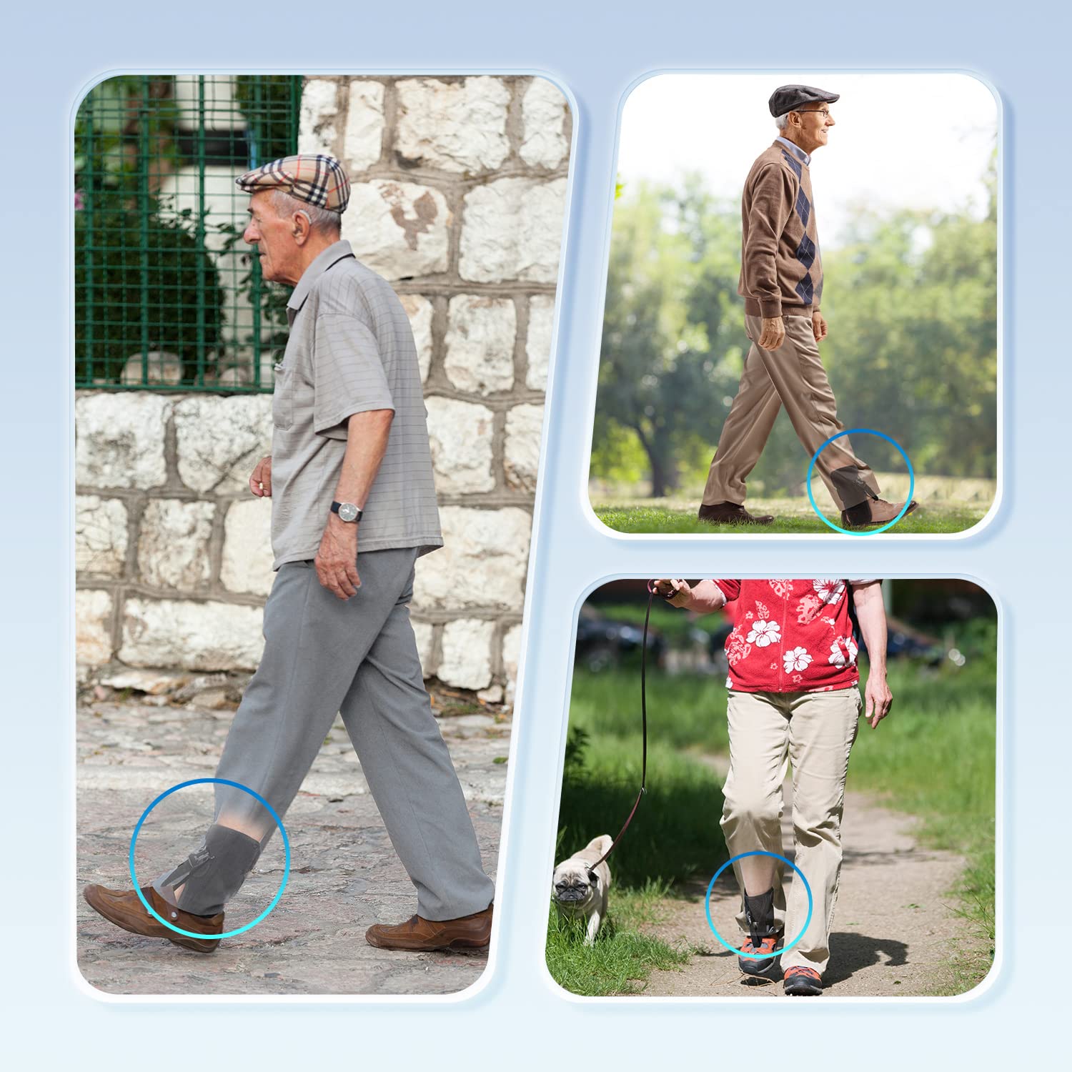 Soporte para pie caído para caminar con zapatos se adapta a izquierda y derecha, soporte AFO ajustable para hombre y mujer, férula de pie para