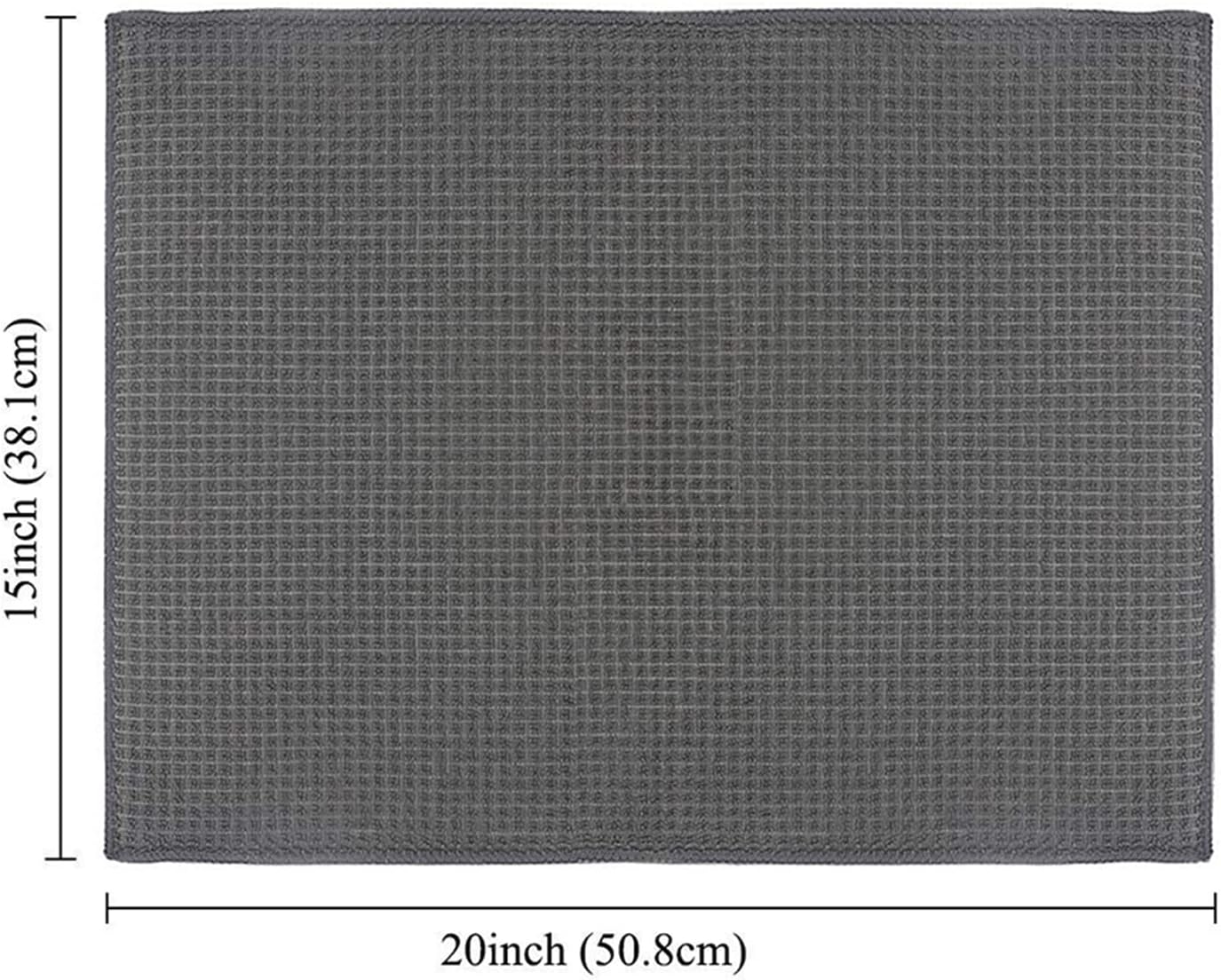 Topsky Tapete de microfibra para secar platos, paquete de 2 unidades, 20 x 15 pulgadas, alfombrillas reversibles para biberones de bebé, almohadilla