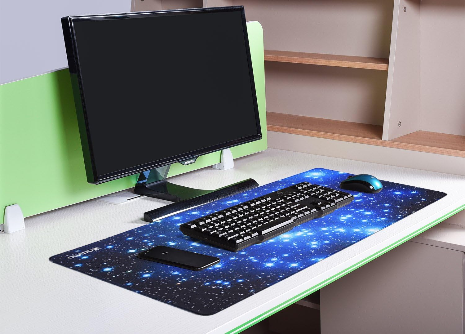 iKammo – Tapete para mouse para videojuegos, tapete de escritorio extendida, base de hule antideslizante con bordes cosidos. xxL 008-XXL