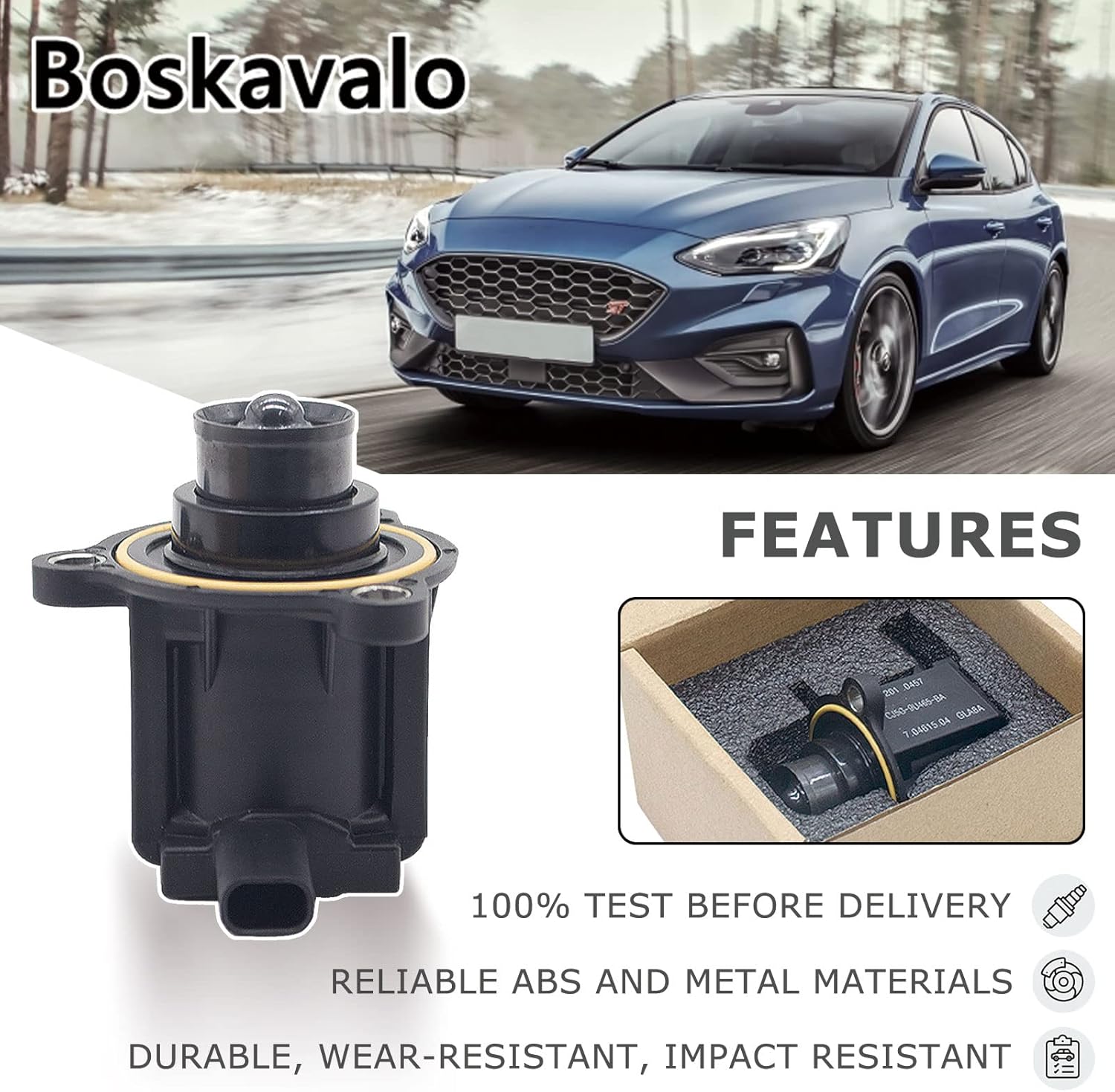 Válvula electromagnética CJ5Z-9U465-A CJ5G-9U465-BA para Ford Fusion Escape Edge ExplorerLincoln MKC MKX MKZ Turbocompresor Intercooler-válvula de
