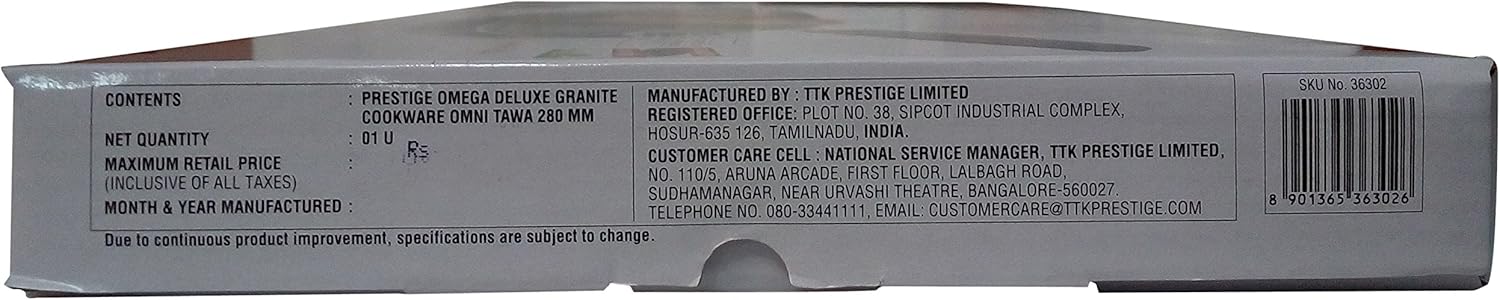 Prestige Manttra Omega Deluxe Granito Omni Dosa Tawa, 11.024 in