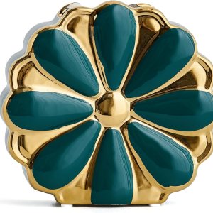 Jarrones de cerámica verde, jarrones modernos para decoración, decoración minimalista, jarrón dorado verde para decoración de estantes, jarrón de Jarrones de cerámica verde, jarrones modernos para decoración, decoración minimalista, jarrón dorado verde para decoración de estantes, jarrón de