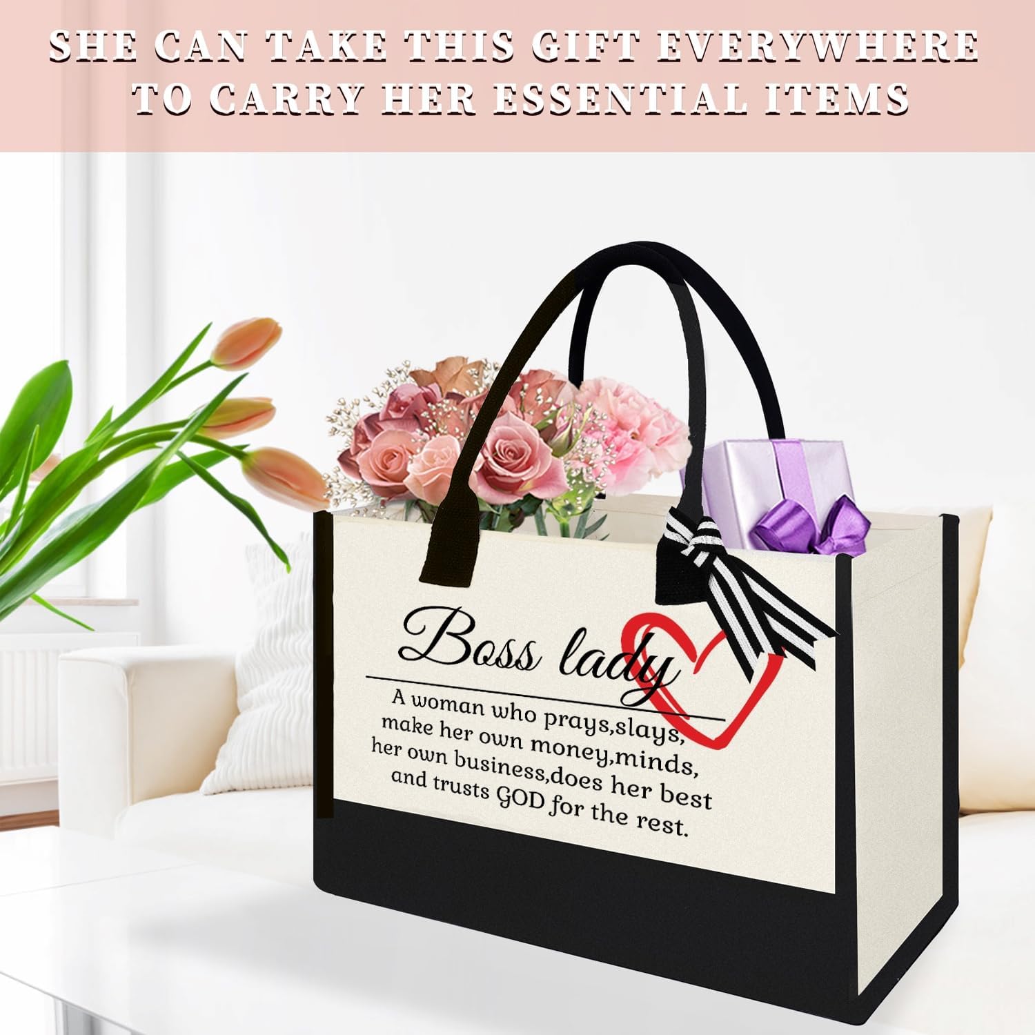 Bolsa de mano personalizada de yute para mujeres, regalos para el día de la madre, regalo de Navidad de cumpleaños para mujeres y amigas