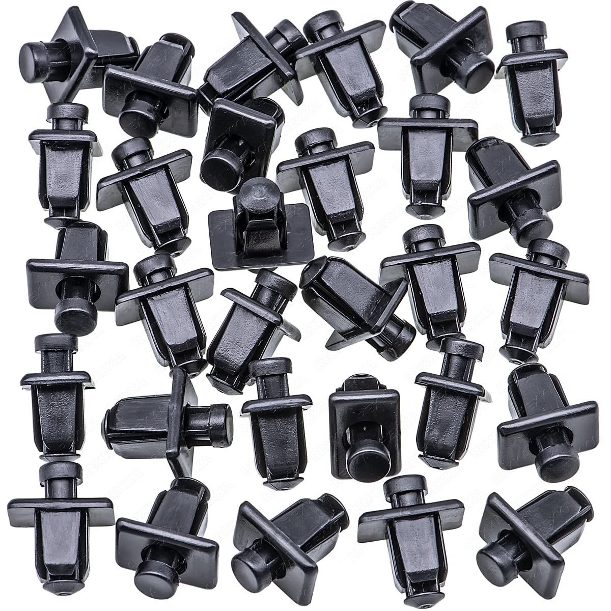 Rexka 30 clips de retención tipo empuje de rejilla de carenado para Nissan 66814-01G00 Pick-Ups 300ZX, recogida de cuerpo duro, Pathfinder, Sentra