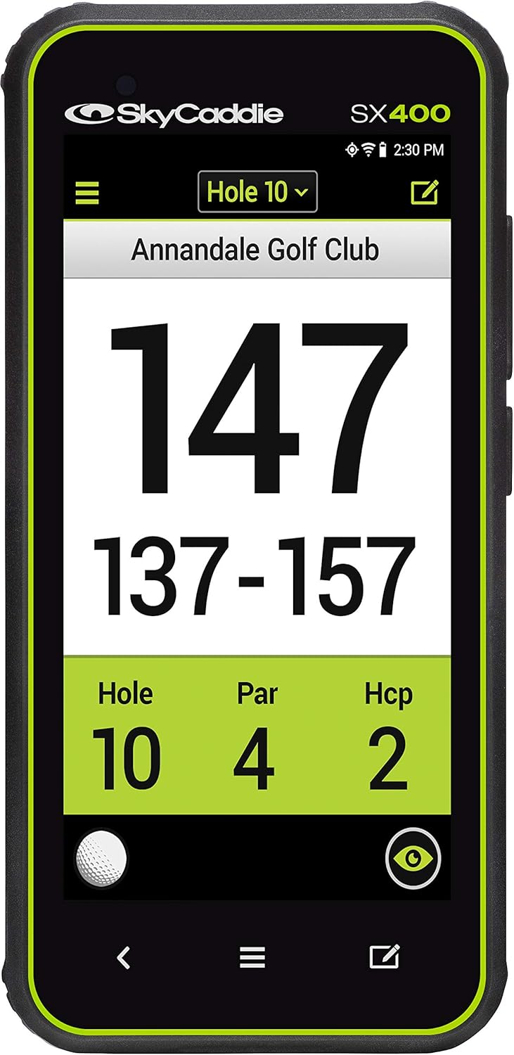 SkyCaddie SX400, GPS de golf portátil con pantalla táctil de 4 pulgadas, negro, (modelo SX400 GPS)
