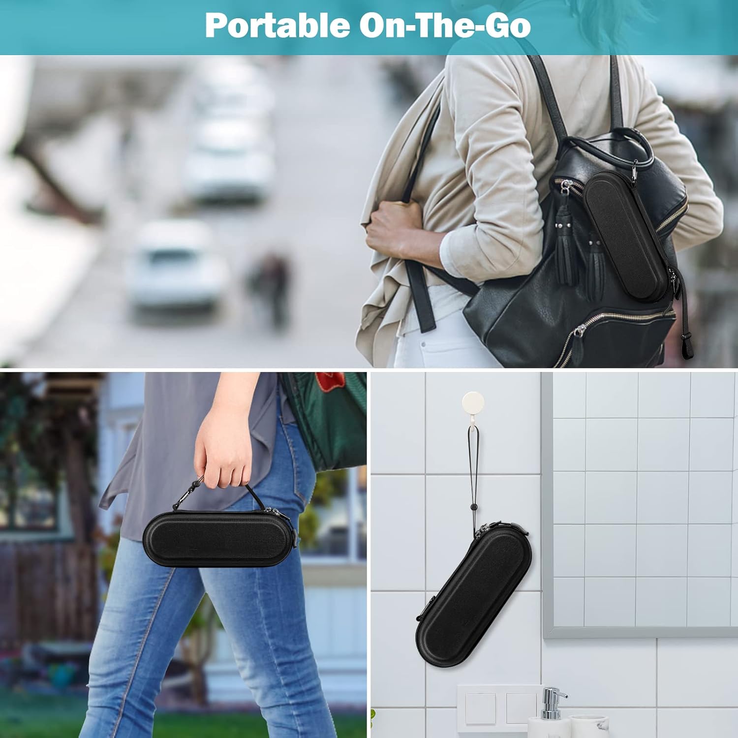 SITHON Funda de viaje rígida para Oral-BOral-B Pro SmartseriesPhilips Sonicare cepillo de dientes eléctrico protector limpio, funda protectora a