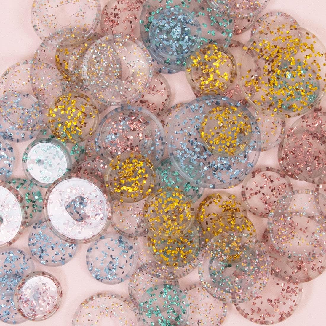 Craftelier – Anillos en forma de S de disco con purpurina de plástico para encuadernación de álbumes de recortes para planificadores, agendas,