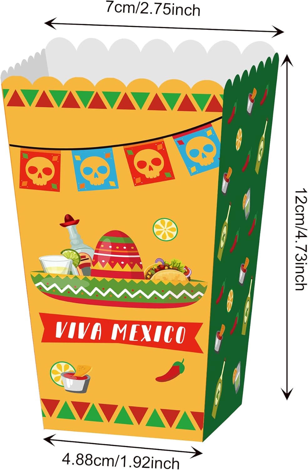 Paquete de 24 cajas de golosinas de palomitas de maíz de México, bandeja de galletas de palomitas de maíz, bolsas de dulces, suministros para