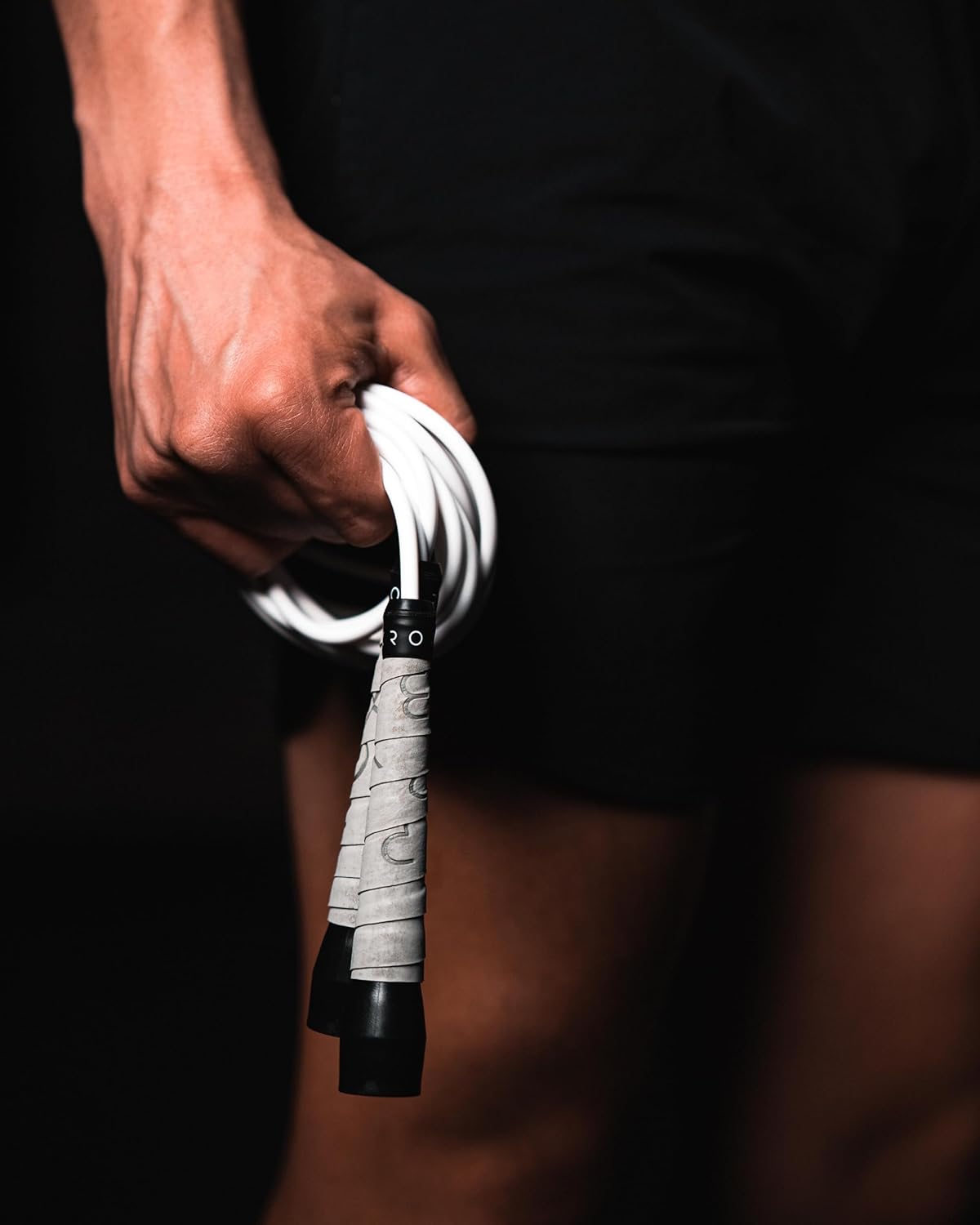 Una cuerda de saltar hecha para boxeo, sin enredos, 15% más pesada que una cuerda de PVC normal, cuerda de salto boxer, ajustable, incluye cintas de