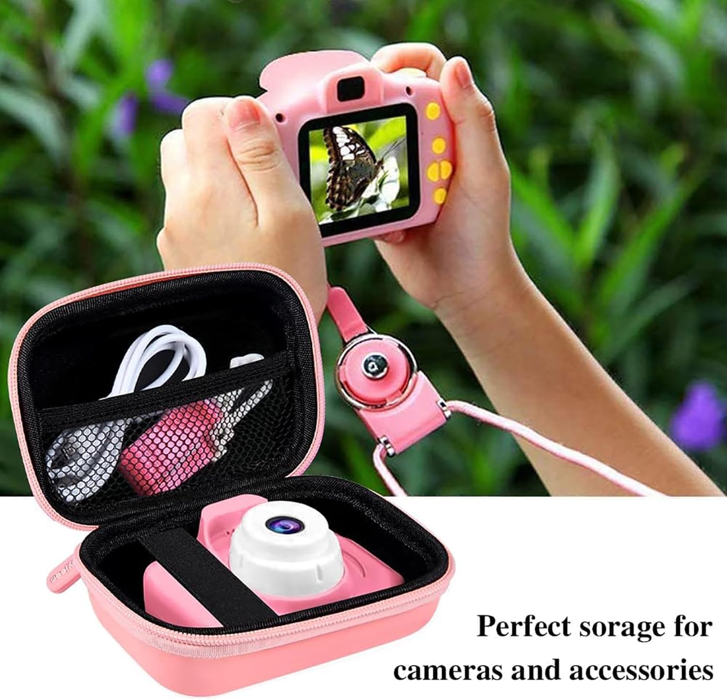 Leayjeen Funda para cámara infantil compatible con GoopowCIMELRGKTZXinbeiyaArtCWKGofunly y más juguetes, cámara digital, cámara de video y