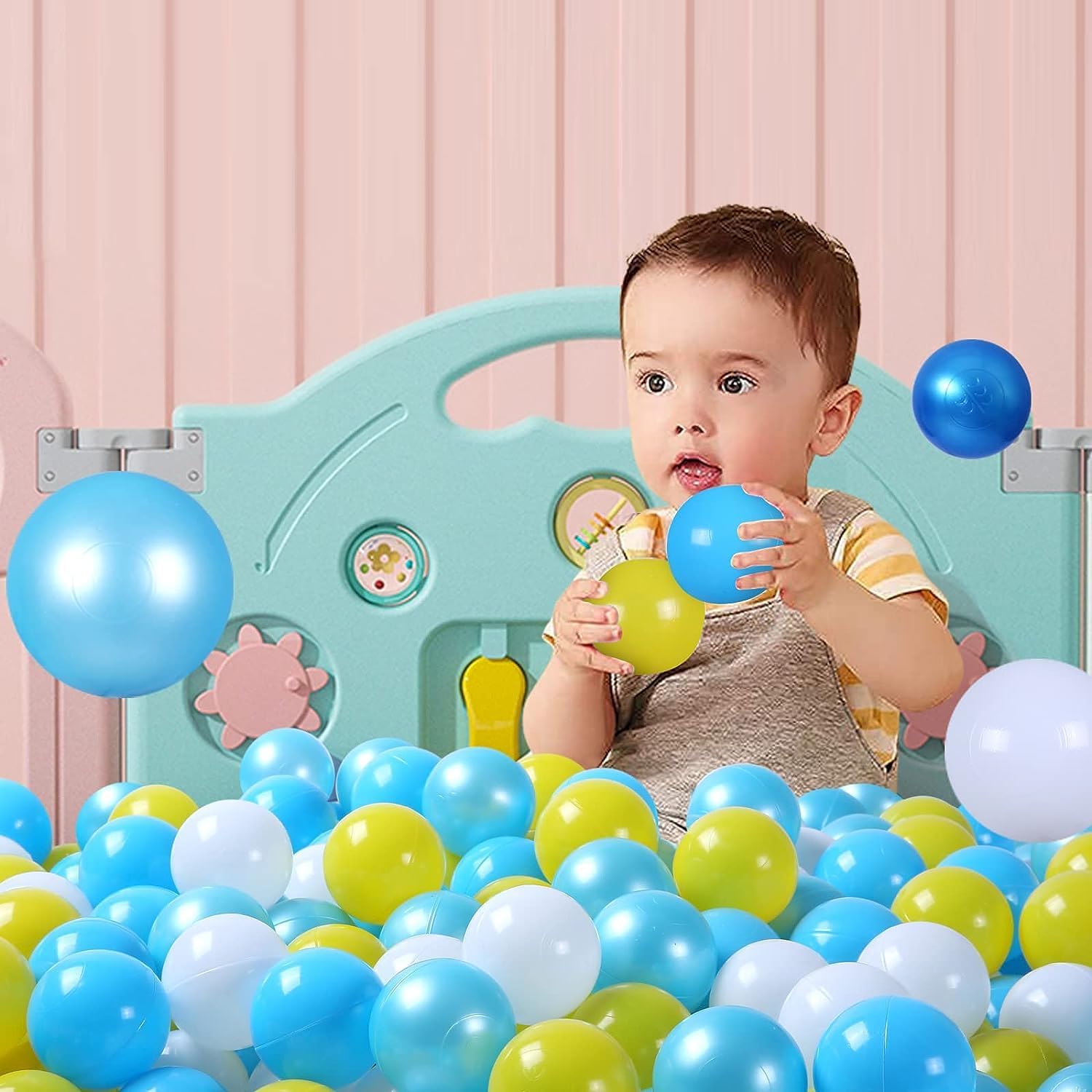 YUFER Pelotas para pozo de pelotas Grey&Bule 1000
